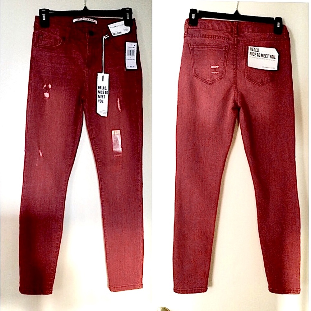 Celebrity Pink Distressed Skinny Jeans